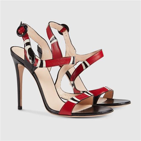 gucci kingsnake sandals|snake heels Gucci.